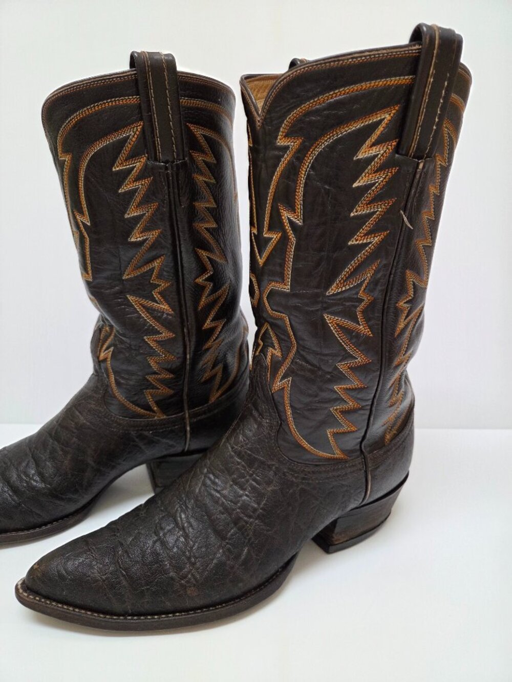 Vintage Tony Lama Elephant Boots, Mens Size 9.5D